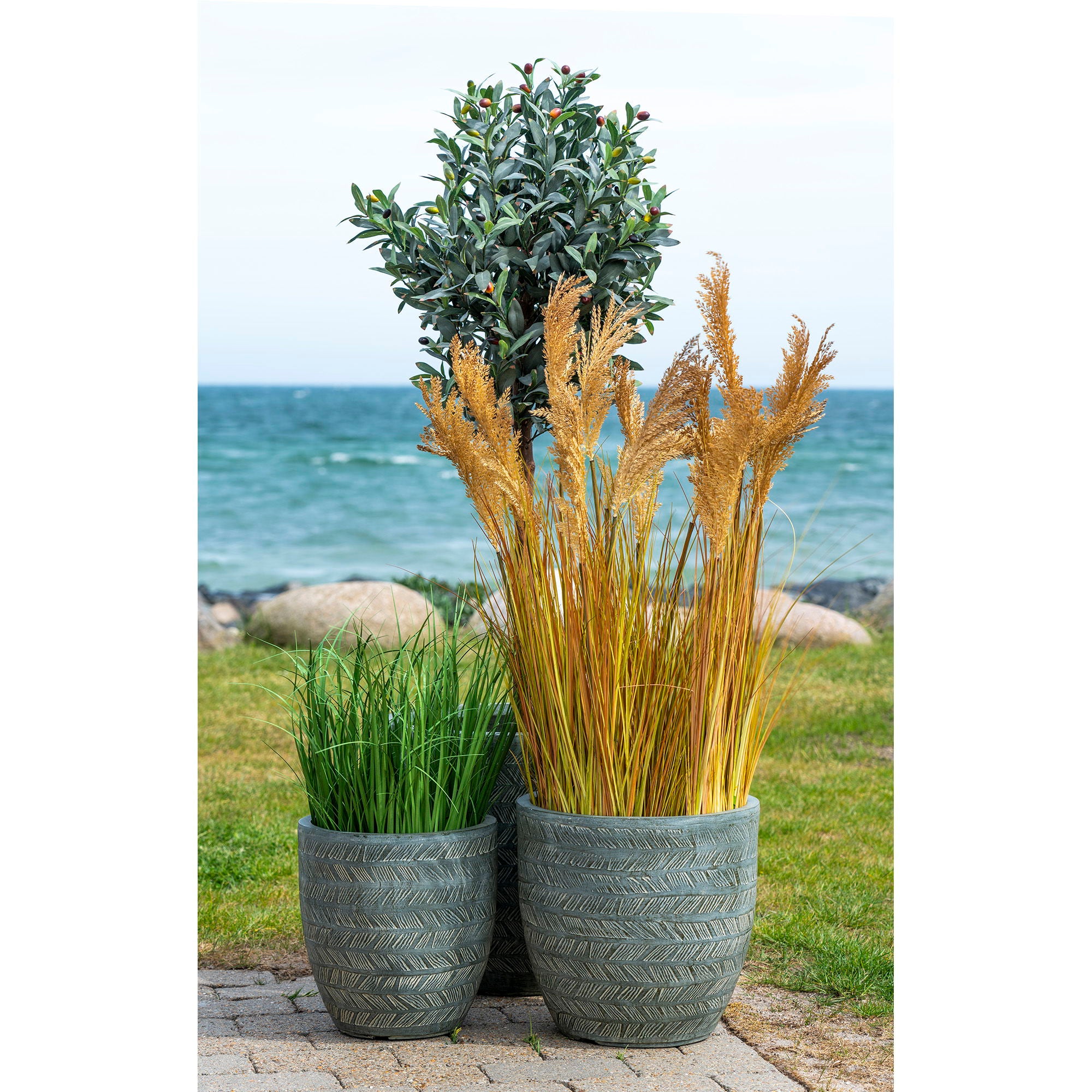 Sorghum Gras – Künstliche Pflanze, naturfarben, 110 cm