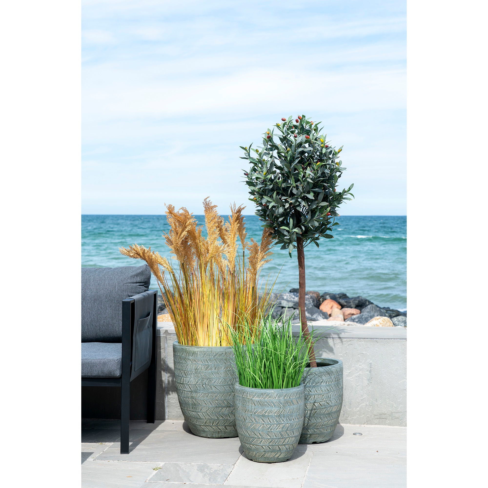 Sorghum Gras – Künstliche Pflanze, naturfarben, 110 cm
